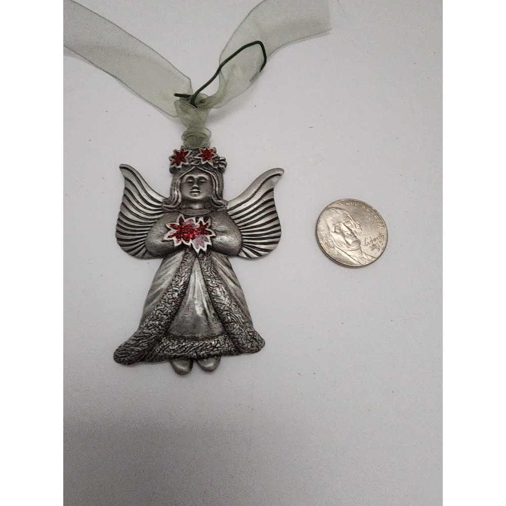 Gloria Duchin‎ Pewter Angel Christmas Tree Ornament 2003 Vintage